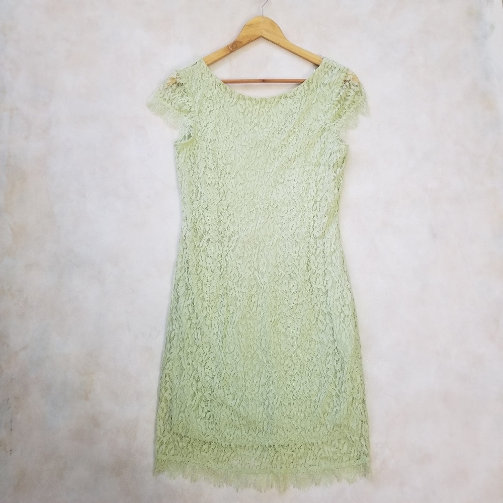 ANGEL EYE Pastel Lace Sheath Dress